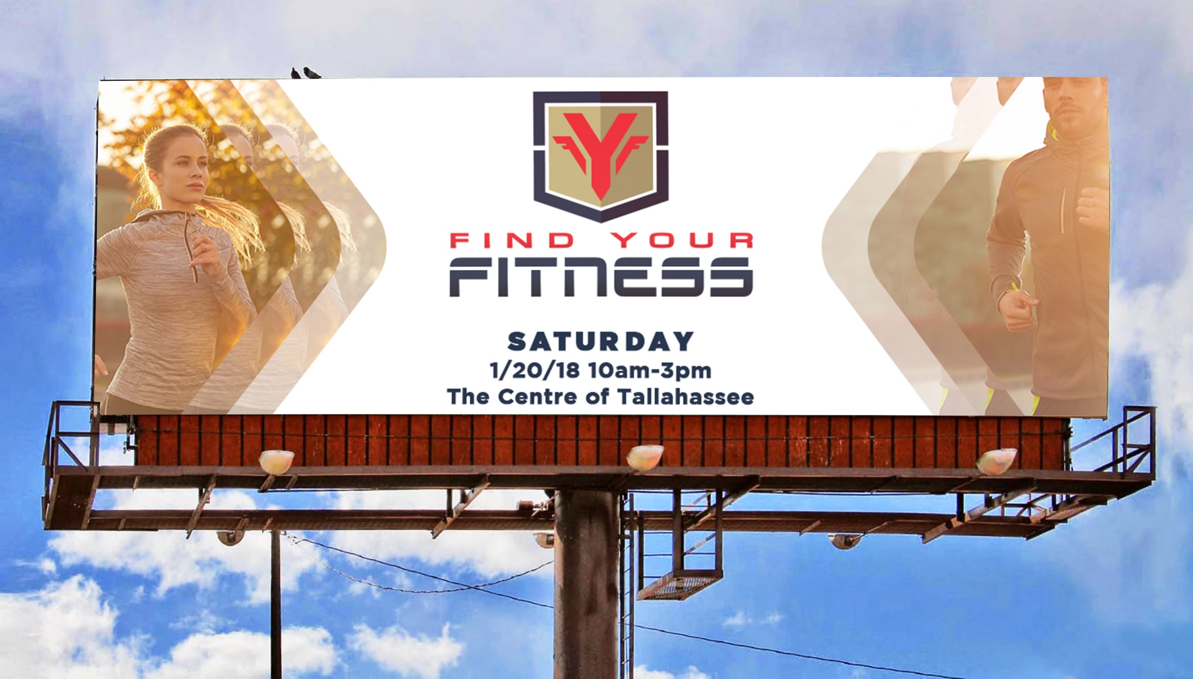 Find Your Fitness event billboard designed by Hatch & Fly